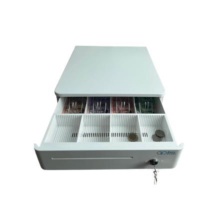 ลิ้นชักเก็บเงิน EASYPRINT รุ่น CD-330 สีขาว 4 ช่องธนบัตรขนาดใหญ่ 4 ช่องเหรียญ RJ11 12/24V_3